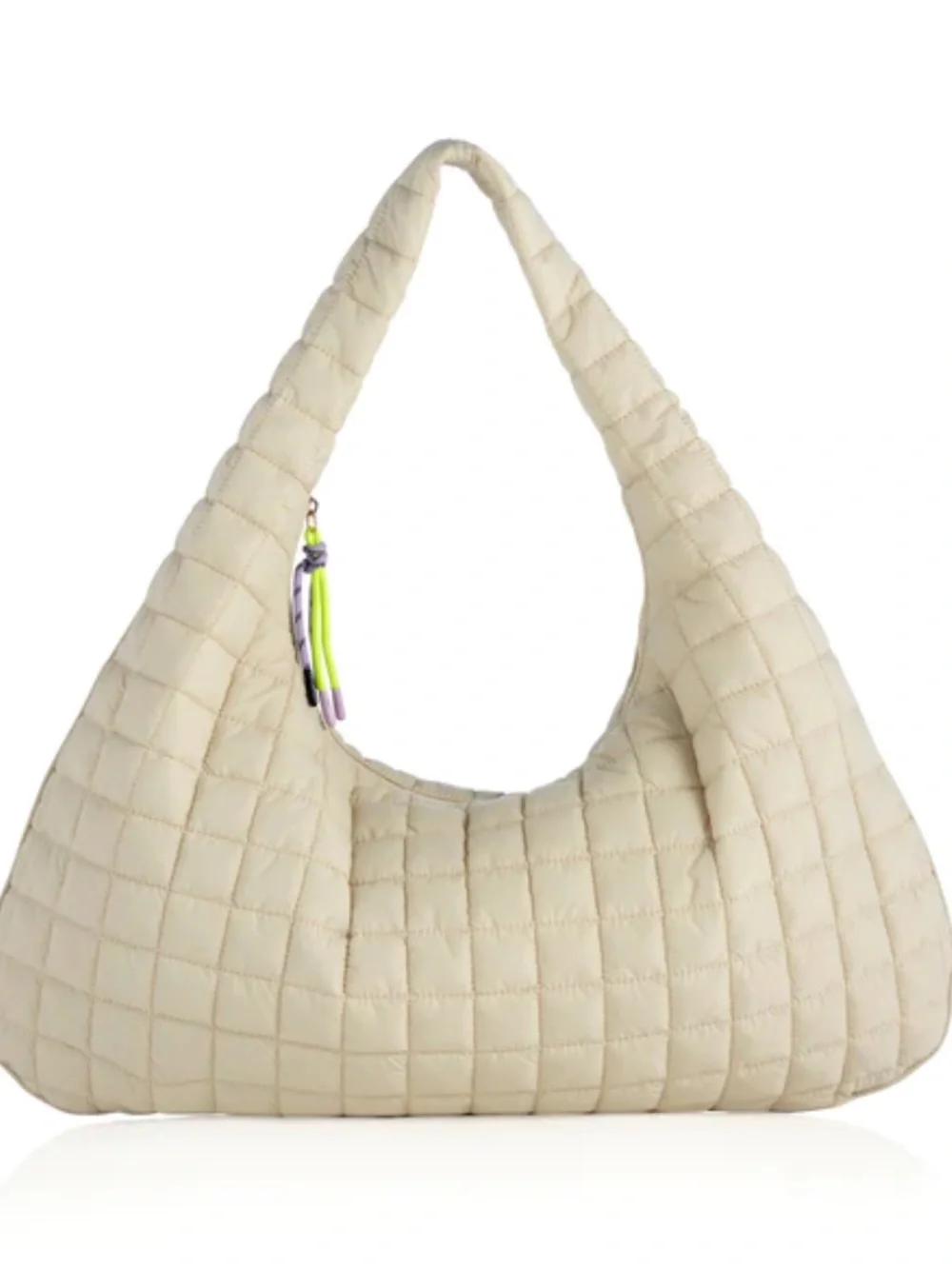 Shiraleah Ezra Cream Ivory Quilted Hobo Shoulder Bag NEW missing tags
